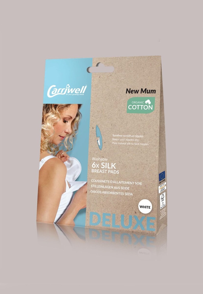 Carriwell PESTAVAD rinnapadjad 6tk (naturaalne siid)