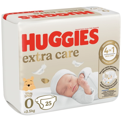 [Huggies NR 0] HUGGIES mähkmed, Extra Suurus 0 (suurus kuni 0-3,5g) 25tk